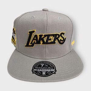 Mitchell & Ness Los Angeles Lakers 50th Anniversary Gray Fitted Hat size 7 1/4